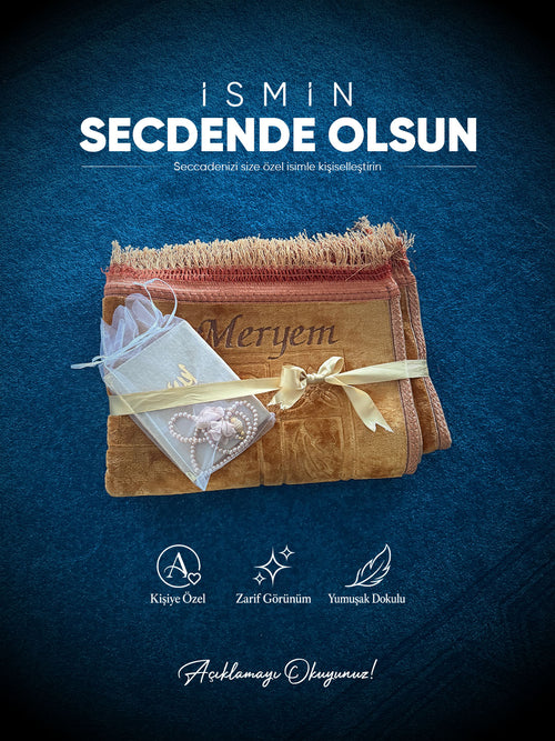 İsimli Seccade Seti (Yasin-i Şerif + Tesbih)